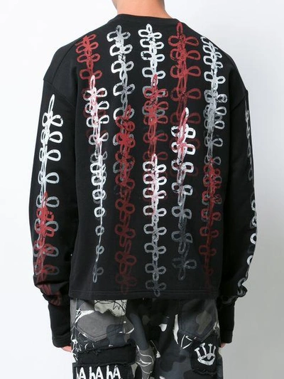 Haculla Face-embroidered Cotton Sweatshirt In Black