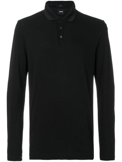 Shop Hugo Boss Long Sleeve Polo Shirt