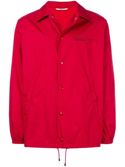 Valentino "coach Jacket With Vltn Print   " Man Red Polyester 100% 46 In Red