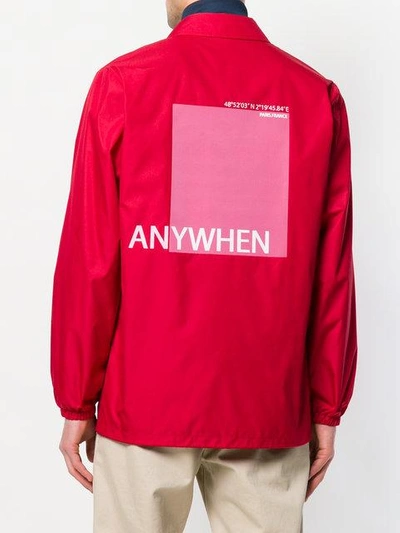 Valentino "coach Jacket With Vltn Print   " Man Red Polyester 100% 46 In Red