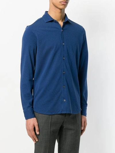 Shop Drumohr Long Sleeves Shirt In Blue