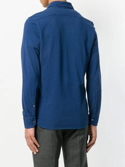 Shop Drumohr Long Sleeves Shirt In Blue