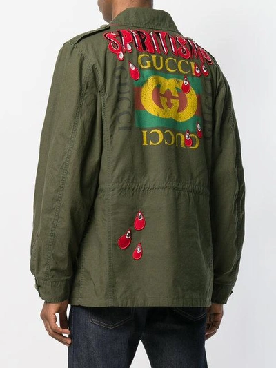 Shop Gucci Spiritismo Military Jacket In Green