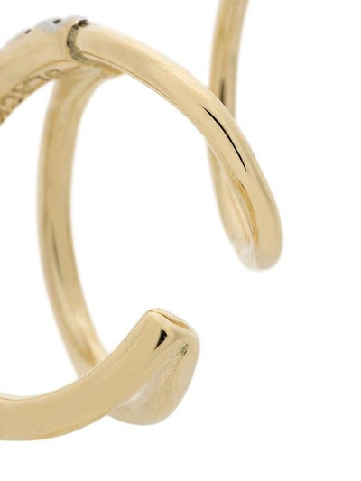 Shop Maria Black 14kt Yellow Gold Fury Diamond Twirl Earring In Metallic