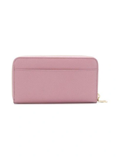 Shop Dolce & Gabbana Logo Zip-around Purse - Pink