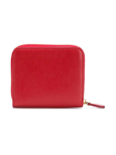 Shop Ferragamo Textured Gancio Wallet In Red