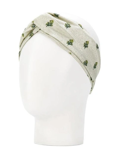 Shop Valentino Floral Headband - Green