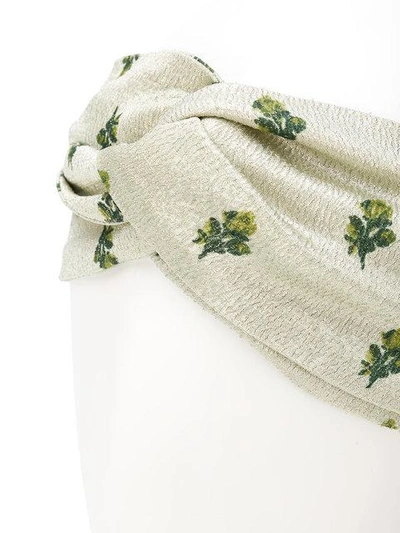 Shop Valentino Floral Headband - Green