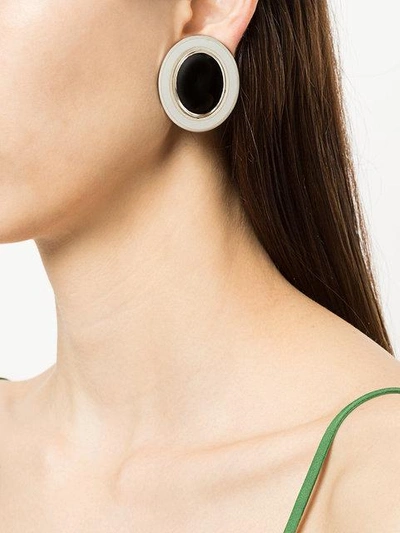 Shop Silhouette Round Shape Earrings - Metallic