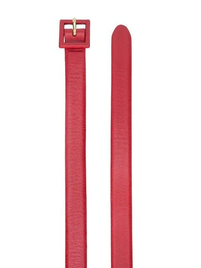 Shop Oscar De La Renta Skinny Waist Belt - Red