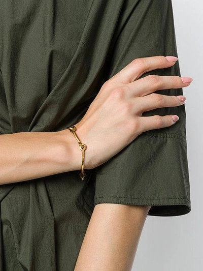 Shop Wouters & Hendrix Technofossils Hammered Link Bracelet In Metallic