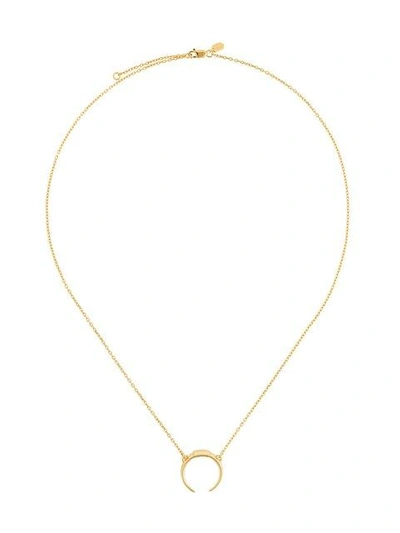 Shop Maria Black Tusk Necklace In Yellow