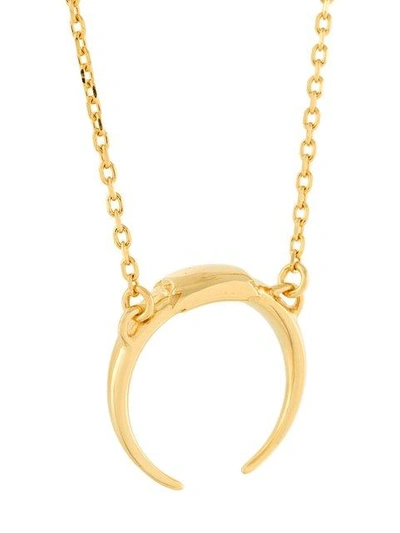 Shop Maria Black Tusk Necklace In Yellow