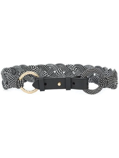 Shop Diane Von Furstenberg Dvf  Braided Belt - Black