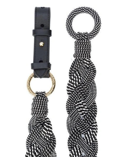 Shop Diane Von Furstenberg Dvf  Braided Belt - Black