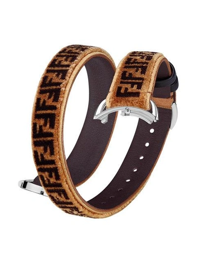 Shop Fendi Selleria Interchangeable Strap In Brown