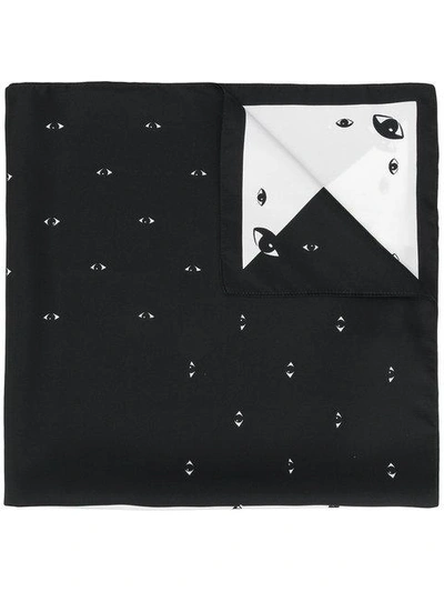 Shop Kenzo Eye Neck Scarf - White