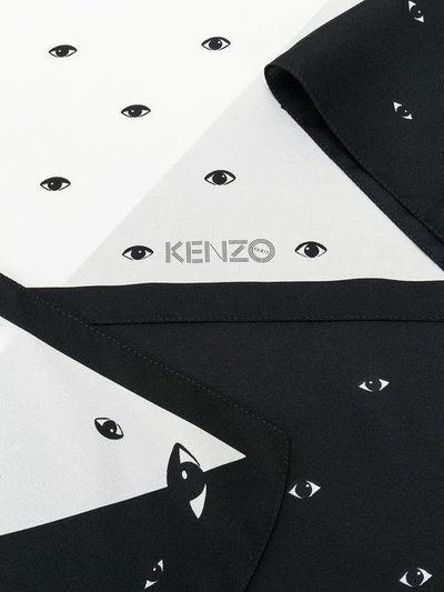 Shop Kenzo Eye Neck Scarf - White