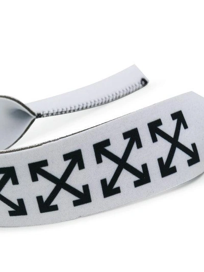 Shop Off-white Logo Print Sunglasses Strap In White