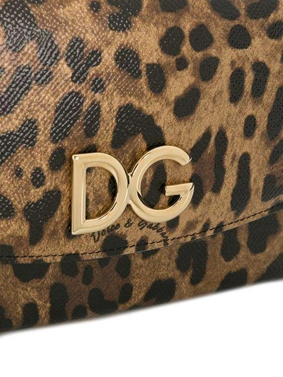Shop Dolce & Gabbana Leopard Printed Purse In Multicolour