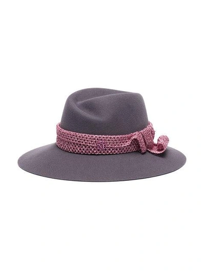 Shop Maison Michel Grey Virginie Wool Felt Hat