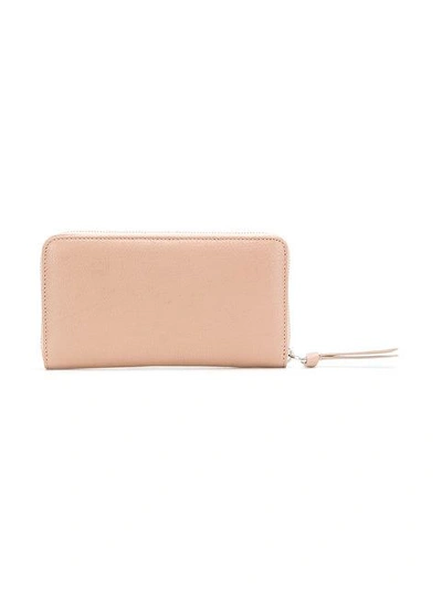 Shop Jimmy Choo Logo Plaque Wallet In Pink