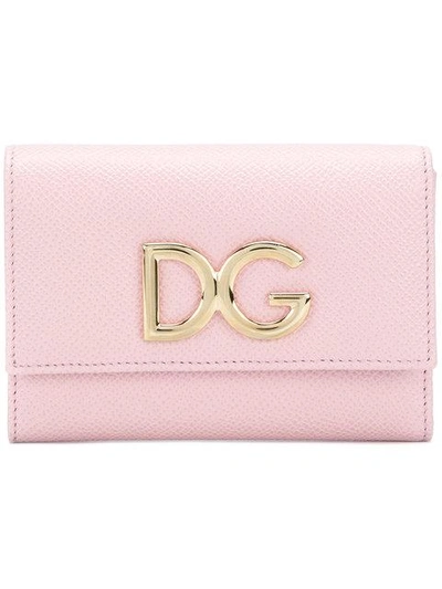 Shop Dolce & Gabbana Logo Fold Out Purse - Pink