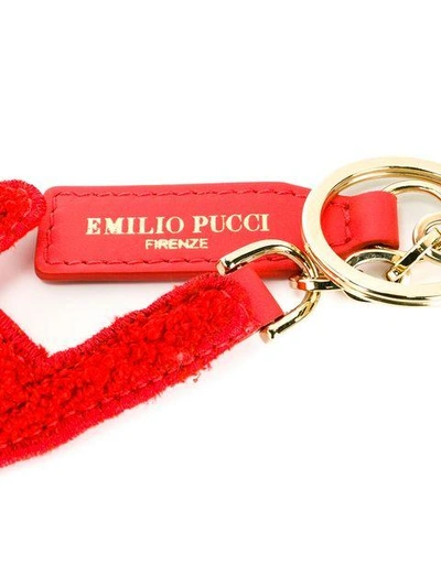 Shop Emilio Pucci Textured Keyring