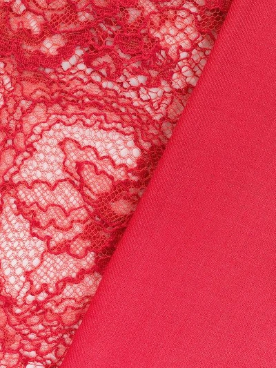 Shop Valentino Lace Trim Scarf - Red