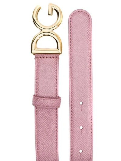 Shop Dolce & Gabbana Buckle Belt In Pink