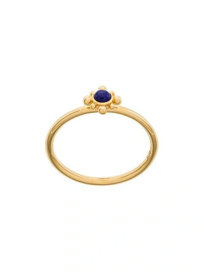 Shop Astley Clarke Lapis Mini Floris Ring In Metallic
