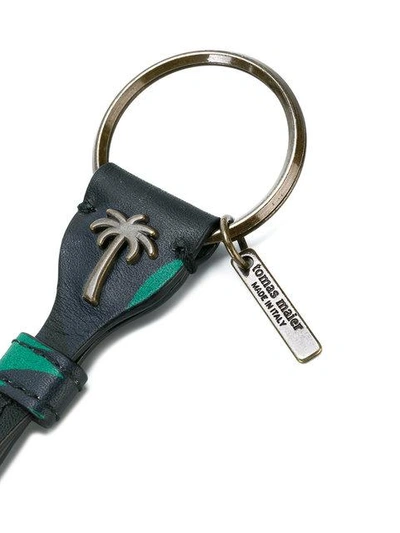 Shop Tomas Maier Camo Palm Key Chain - Black