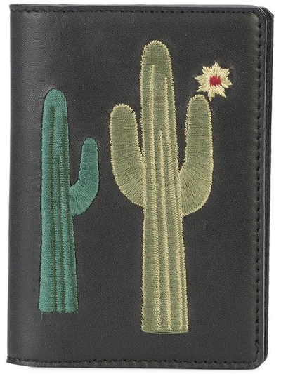 Shop Lizzie Fortunato Jewels Embroidered Cactus Note Wallet - Black