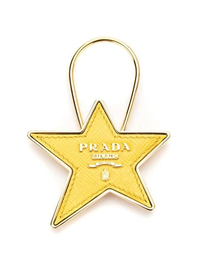 Shop Prada Star Keyring