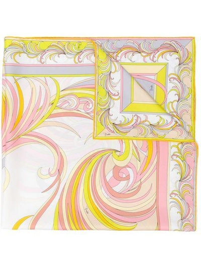 Shop Emilio Pucci Printed Design Scarf In Multicolour