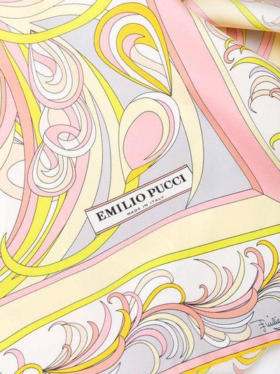 Shop Emilio Pucci Printed Design Scarf In Multicolour