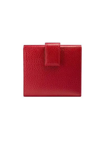 Shop Gucci French Flap Wallet In Red