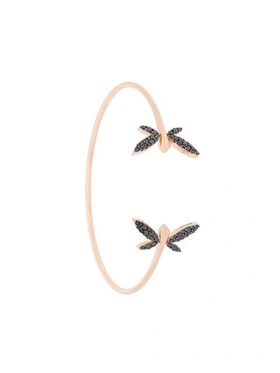 Shop Anapsara 18kt Rose Gold Double Dragonfly Diamond Cuff