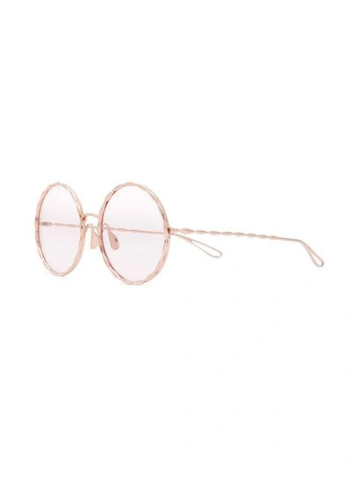 Shop Elie Saab Chaine Sunglasses In Metallic