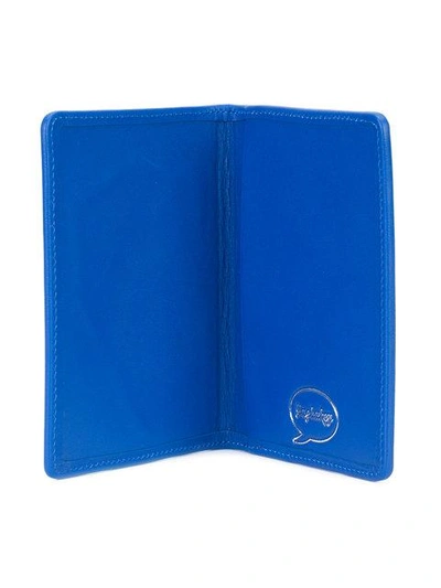 Shop Yazbukey Heart-patch Passport Holder In Blue