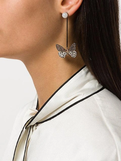 Shop Astley Clarke Speckled Magpie Moth Bar Drop Earrings