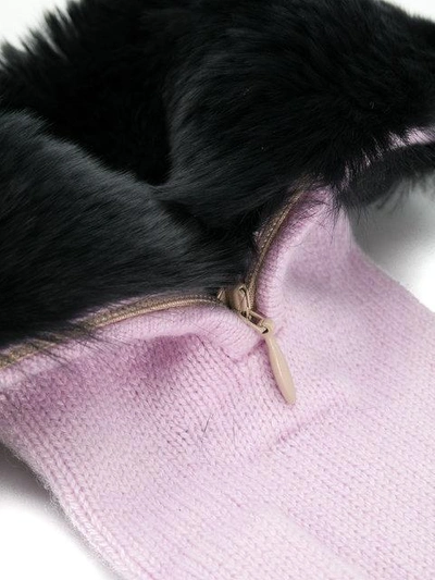 Shop N•peal Handschuhe Mit Pelzbesatz In Pink