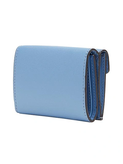 Shop Fendi Micro Trifold Wallet - Blue