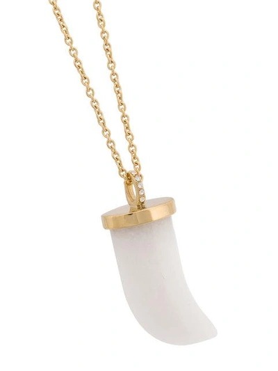 Shop Nialaya Jewelry Mother Of Pearl Wolf Tooth Necklace In White