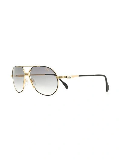 Shop Cazal Pilot-frame Sunglasses In Metallic