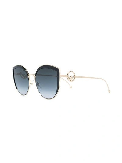 Shop Fendi Cat Eye Sunglasses In Black