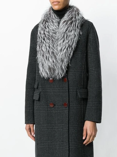 Shop Dolce & Gabbana Fur Stole In Grey