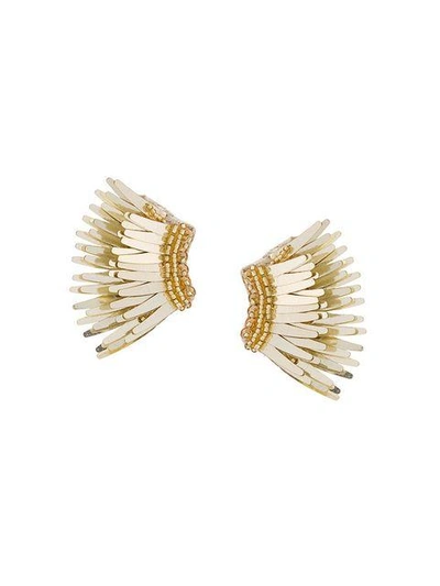 Shop Mignonne Gavigan Wings Beaded Earrings In Yellow