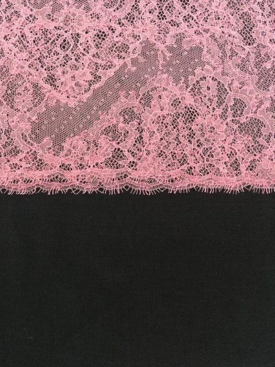 Shop Valentino Lace Detail Scarf - Black