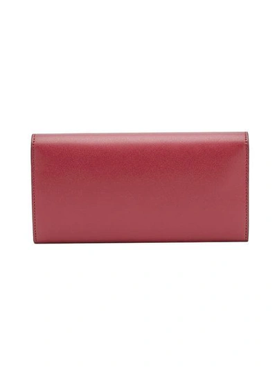 Shop Fendi Logo Envelope Wallet - Red
